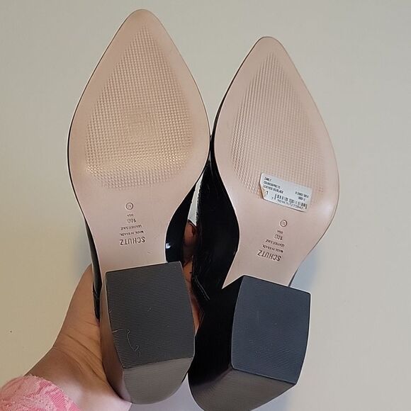 NEW SCHUTZ 10 ZARLY BRAZIL LEATHER SOLE MULES WESTERN SLIP ON BOOTIES NWT - Picture 7 of 12